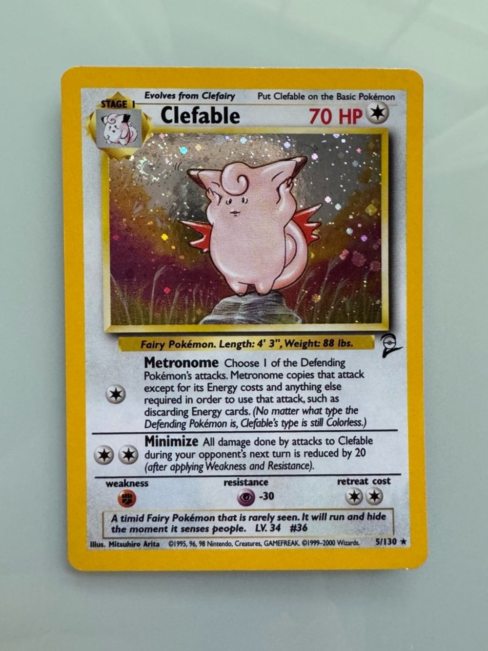 Pokemon Clefable Holo